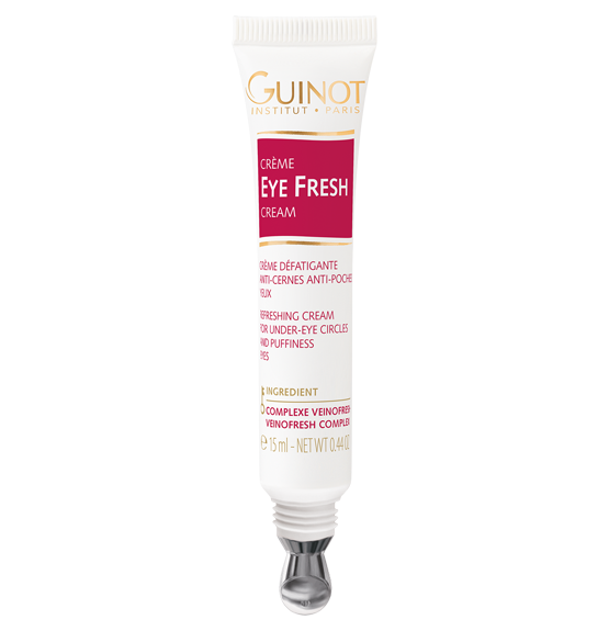 Sophiss,Sophiss Guinot Eye Fresh Krem, 15 ml Gözaltı halqaları və göz şişkinlikləri üçün yeniləyici krem,Sophiss Göz ətrafındakı dəri xüsusilə nazik və kövrəkdir. Göz altındakı halqalar və ya şişkinlik kimi yorğunluq əlamətləri daha aydın görünür.
Eye Fresh göz altındakı halqalar və şişliklərlə effektiv mübarizə aparan tonlaşdırıcı aktiv maddələrlə zəngindir.
Onun masaj aplikatoru göz konturlarını dərhal təzələyir.
Drenaj masajı texnikası ilə birlikdə göz şişkinliyini azaldır və yorğunluq əlamətləri dərhal yox olur.
Gözlər daha parlaq və daha gənc görünür.

&nbsp;

İstifadə qaydası:
Göz qapaqlarına və göz ətrafına yüngül, hamar toxunuşlarla tətbiq edin...