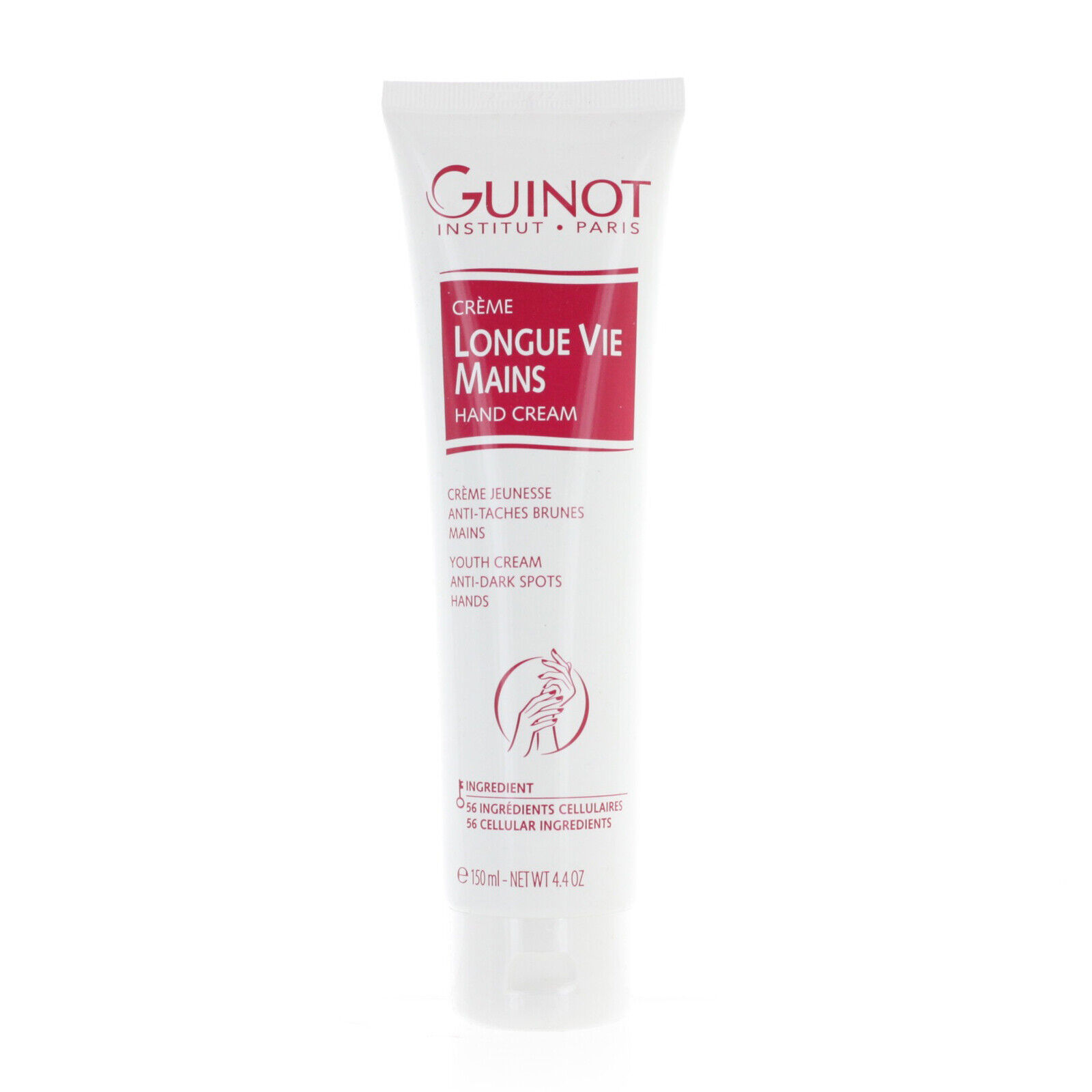 Sophiss,Sophiss Guinot Longue Vie Mains Hand Cream, 150 ml Cavanlaşdırıcı əl kremi,Sophiss Göz konturu və boyun kimi əllər də kövrək, həssas və qocalma əlamətlərinə meyllidir.
Əllərin dərisi xüsusilə nazikdir və üzün dərisindən daha açıqdır.
Tez-tez laqeyd və qeyri-adekvat qorunan bu sahə UV şüalarına və tünd ləkələrin görünüşünə qarşı həssasdır.
Müntəzəm olaraq düzgün qulluq edilməməsi əllərin təbii yumşaqlığını itirməsinə və su itkisinə səbəb ola bilər.
Üzə qulluq məhsulları ilə eyni texniki təcrübə ilə hazırlanmış əllərə qulluq məhsullarından istifadə arzuladığımız gənc görünüşü bərpa etməyə kömək edir.

-Əlləri nəzərəçarpacaq şəkildə gözəl, gənc edir;
- Əllərin elastikliyini, yumşaqlığını bərpa edir;
- Əlləri ətraf mühitin qıcıqlandırıcılarından qoruyur;
- Tünd ləkələrin görünüşünü azaldır.

&nbsp;

İstifadə qaydası:
Əllərə az miqdarda tətbiq edin və məhsul tamamilə udulana qədər masaj edin. Günün istənilən vaxtında istifadə edilə bilər.

&nbsp;

Xəbərdarlıq:
Göz ilə təmasından çəkinin!..